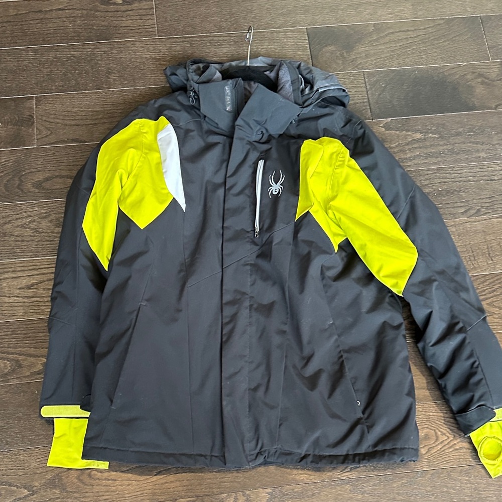 Spyder Black and Yellow Ski Jacket